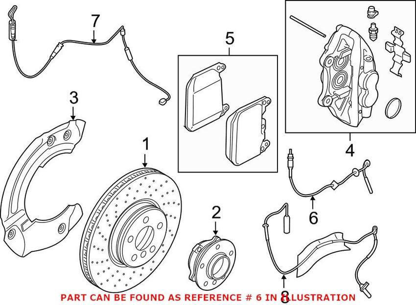 BMW Brake Hose - Front 34326868960